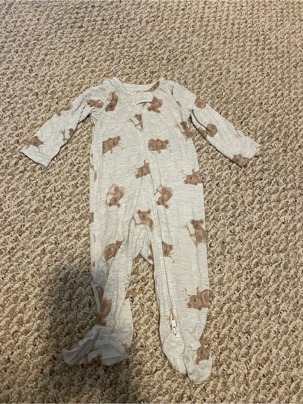 Carter's Cream Footed One-Piece with 🐨 Bears